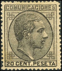 193. 1878. 20 cts negro. MAGNIFICO