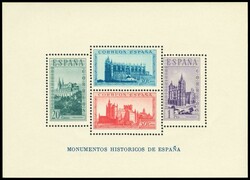 847cc. 1938. Hoja bloque. COLORES CAMBIADOS. MAGNIFICA. Edifil 2025: ...