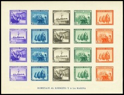 850. 1938. Hoja bloque. SIN DENTAR. MAGNIFICA. Edifil 2026: 250 Euros