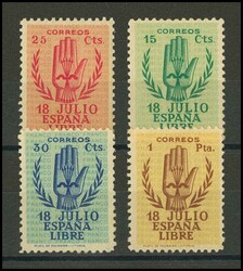 851/54. 1938. Serie completa. MAGNIFICA. Edifil 2026: 210 Euros