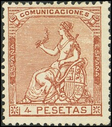 139. 1873. 4 pts cataño. Bonito centraje y color intenso. MAGNIFICO. ...