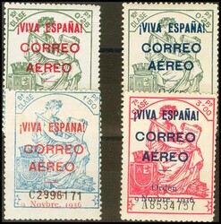 19/22. 1936. Serie completa. MAGNIFICA Y RARA. Edifil 2017: 118 Euros