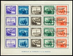 100. 1938. Hoja bloque. MAGNIFICA. Edifil 2017: 150 Euros