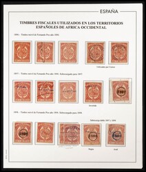 (1896ca). Interesante conjunto de Fiscales de Fernando Poo entre 1896 ...