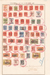 1923 Revolution issue: complete set of 58 stamps handstamped ...