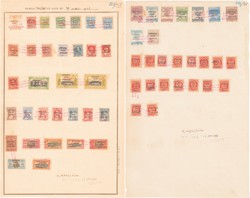 1923 Revolution issue: complete set of 58 stamps handstamped ...