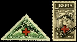 1918 Red Cross set of 13 to $5 overprinted SPECIMEN Rogers type VII ...