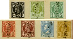 1885–86 King Carol I: perf 13½ 1½b on white, 3b green on bluish, ...