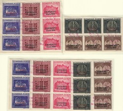 1941 CERNAUTI and CHISINAU overprints sets of 5. Mi 691-696 I and ...