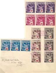 1941 Red Cross set of 5. Mi 696-700.  Each in a strip of three ...