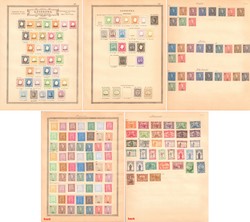 1885 to 1898 4 pages (the last with stamps on both sides) from the ...
