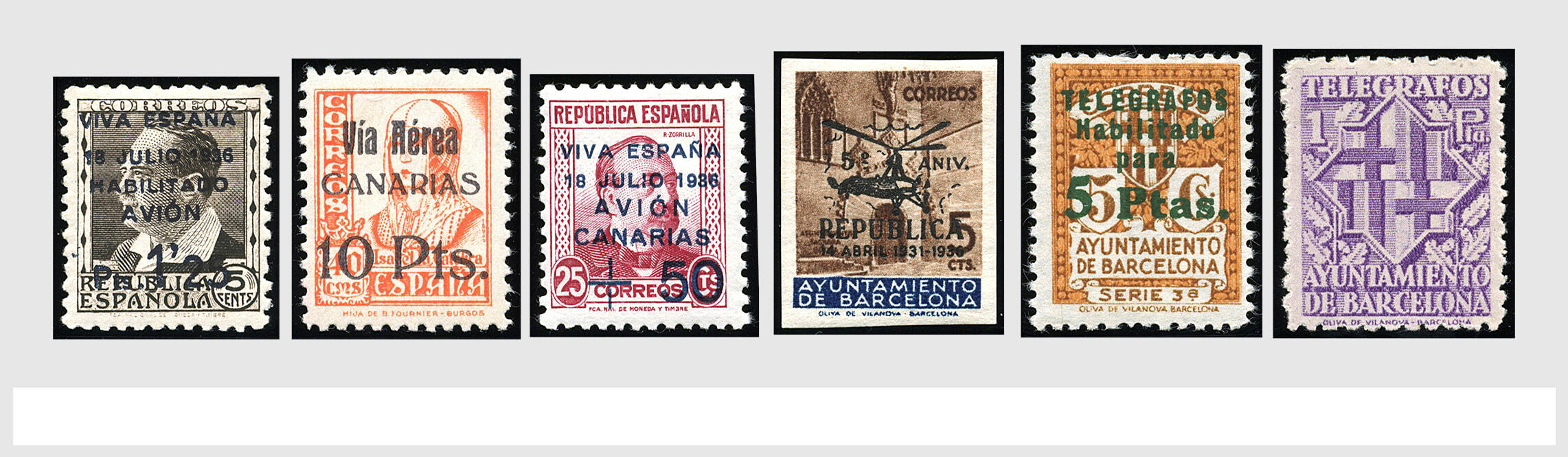 SPAIN, Airmail issues Canary Islands 1936-1938, */** almost complete, ...