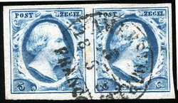 AMERSFOORT B (de H/S 60) op 5 cent nr. 1a-Pl.I-33/34. Vol tot breed ...