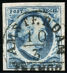 AMSTERDAM A type I (de H/S 50) op 5 cent nr. 1b-Pl.I-68. Mooi gerand ...