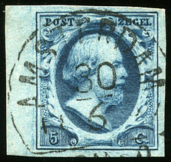 AMSTERDAM C type I (de H/S 50) op 5 cent nr. 1j-Pl.III-91. Breed ...