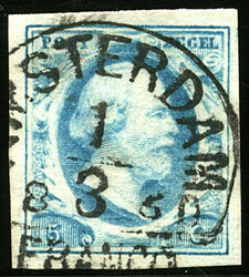 AMSTERDAM C type XI (de H/S 250) op 5 cent nr. 1n-Pl.IV-46. Prachtex. ...
