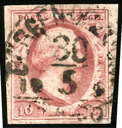 BERGEN-OP-ZOOM C type I (de H/S 300) op 10 cent nr. 2i-Pl.V-57. ...