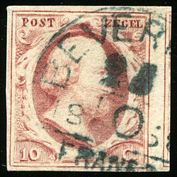 BEVERWYK C type I (de H/S 700) op 10 cent nr. 2e-Pl.III-8. Rechts ...