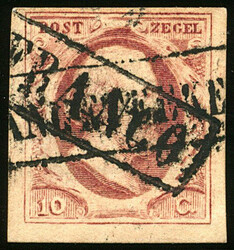 4610010: 荷蘭1852 King William III - Cancellations and seals