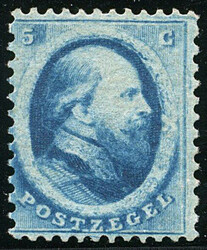 4AII, 5 cent blauw, plaat II, Utrechtse druk, Kt. 12 3/4 x 11 3/4, ...