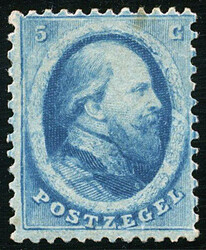 4AII, 5 cent blauw, Plaat II, Utrechtse druk, postfris met originele, ...