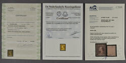 12IA, 50 cent goudkleur, type I, postfris met certificaat Vleeming ...
