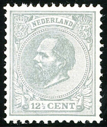 22L, 12½ cent grijs, Kt. 12½ gr.g., beh. minimaal stomp tandje, een ...