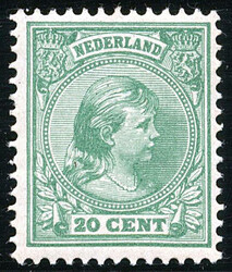 40, 20 cent groen, postfris prachtex. € 675