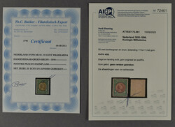 45B, 50 cent groen en bruin, Lt. 11½ x 11, postfris prachtex. met ...