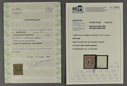 46B, 1 gulden bruin en olijfgroen, Lt. 11½ x 11, postfris prachtex. ...