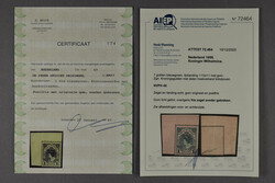 49, 1 gulden blauwgroen, zgn. Kroningsgulden, postfris hoekrandstuk. ...