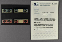 P67a/P68b, keerdrukken zonder en met tussenstrook, postfrisse ...