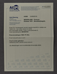 PC.B4a, proef zonder waarde-inschrift in donkergroen, in de kleur van ...