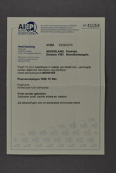 PC.B6c, proef met waarde-inschrift 7½ Gld in zwartblauw, ongetand, ...