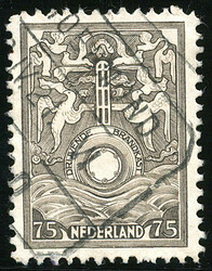 BK1/3, echt gebruikte zegels van 15 cent (Meppel 19-3-1921), 60 cent ...