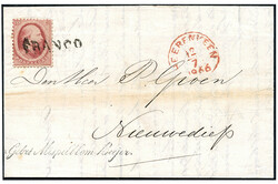 10 Cent nr. 5A, afgestempeld met een groot type FRANCO zonder kader, ...