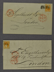 Buitenlandse bestemmingen. Engeland. Een briefomslag en een complete ...