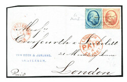 Buitenlandse bestemmingen. Engeland. 15 Cent nr. 6B op frisse ...