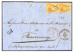 Buitenlandse bestemmingen. Frankrijk. 15 Cent nr. 6A in verticaal ...