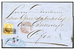 Buitenlandse bestemmingen. Oostenrijk-Hongarije. 15 Cent nr. 6B op ...