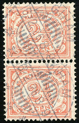 Langebalk GIHAM met datum 16-2-1926 op 2½ cent nr. 104 in paar. ...