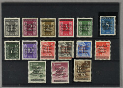 R.M.S. 15 Indonesian stamps with black or red overprint Republik ...