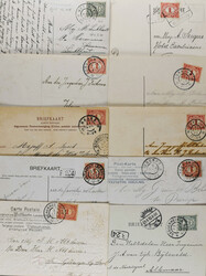 GROOTRONDSTEMPELS op ruim 500 brief- en ansichtkaarten waarbij betere ...