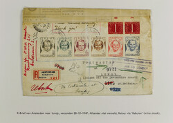 POSTHISTORIE 1947, mooi gefrankeerd couvert van ...