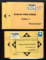 POSTHISTORIE, 25 poststukken uit de jaren '50-'60 met ...