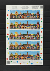 SWITZERLAND, Mi. 2137/39, Carnaval, 5 strips of three VF unmounted ...