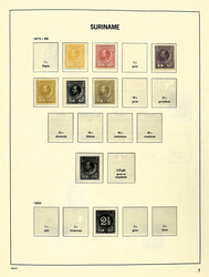SURINAME 1873-1965, */** verzameling in een Davo album waarbij ...