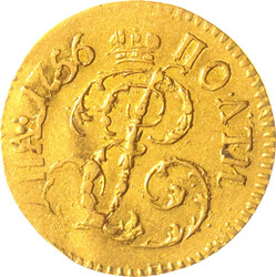 RUSSIAN EMPIRE, Elisabeth , 1 Poltina 1756 VF slightly bend