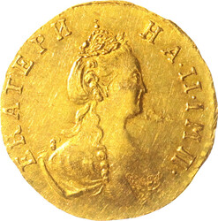 RUSSIAN EMPIRE, Catherina II, 1 Poltina 1777 VF+