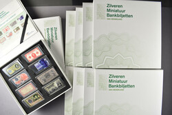 NEDERLAND, zilveren miniatuur biljetten, officiële uitgifte van de ...